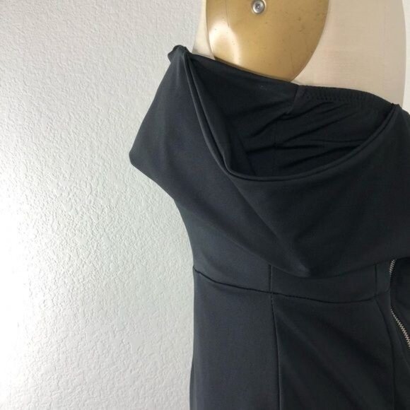 Off the shoulder V Plunge Bodycon Sheath Dress - Picture 4 of 7